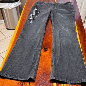 Harley-Davidson Women's Black Flare Jeans T8